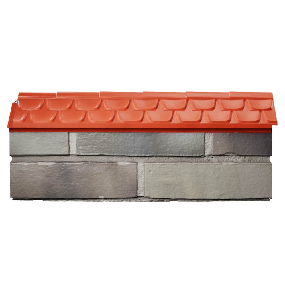 Парапет Zking Эльбрус Красный с посадкой на 0.5 кирпича (130мм) в Новочеркасске фото