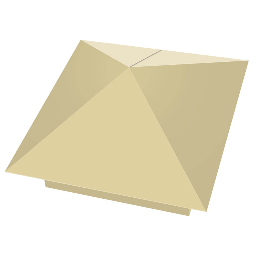 Колпак металлический 400х400мм RAL1014 Бежевый заборный Новочеркасск фото