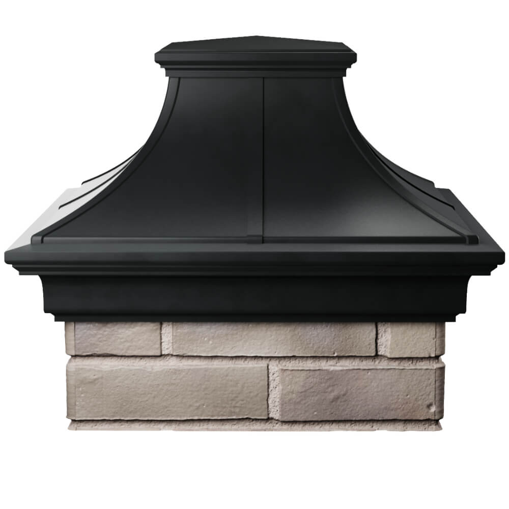 Колпак Zking Монблан Премиум Черный на столб 1.5х1.5 кирпича (385х385мм) Новочеркасск фото