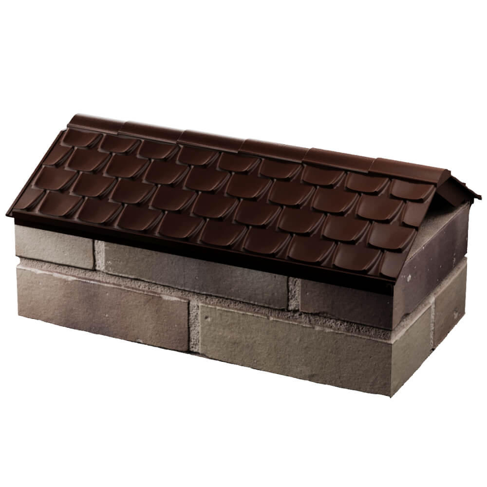 Парапет Zking Эльбрус Коричневый с посадкой на 1 кирпич (255мм) в Новочеркасске фото