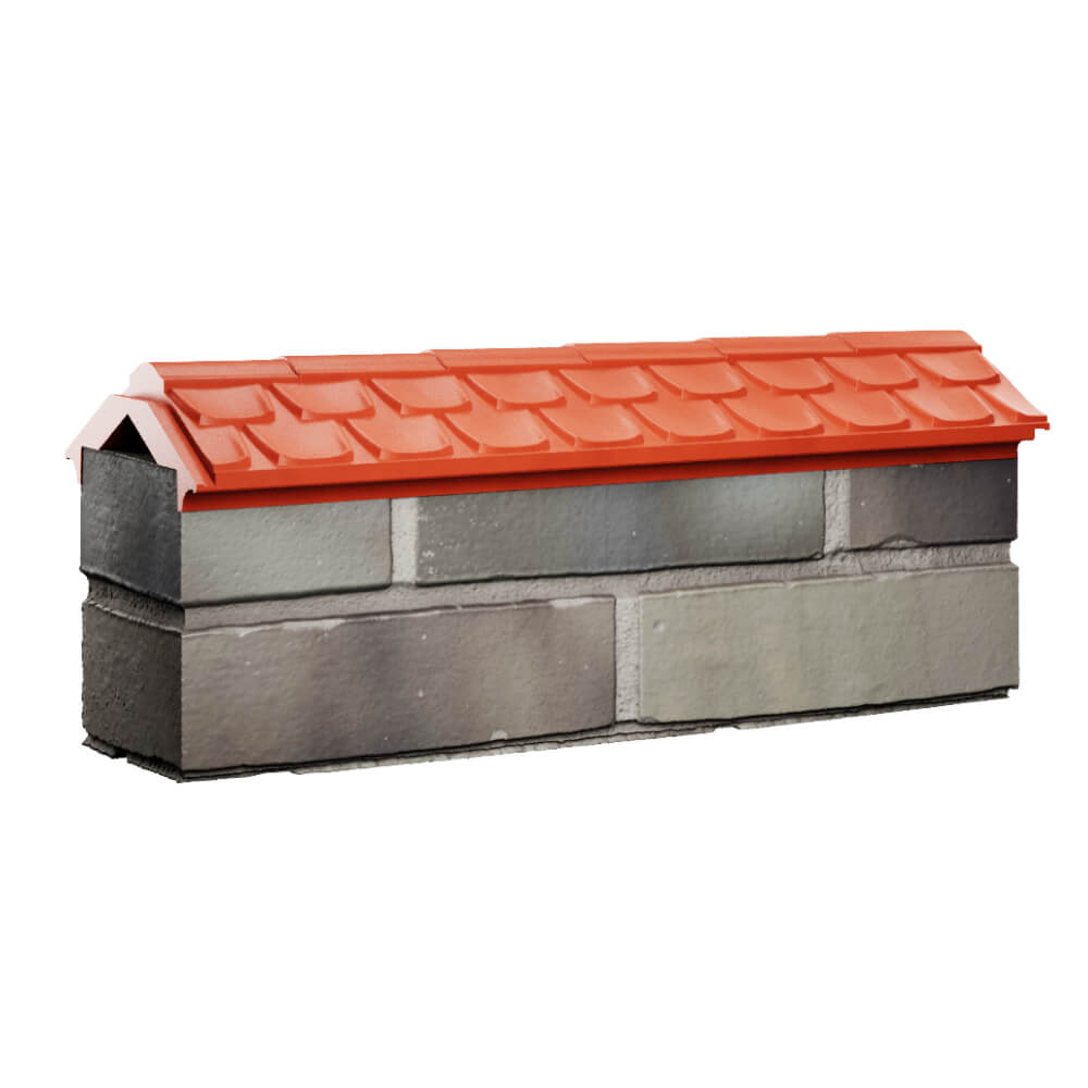 Парапет Zking Эльбрус Красный с посадкой на 0.5 кирпича (130мм) Новочеркасск фото