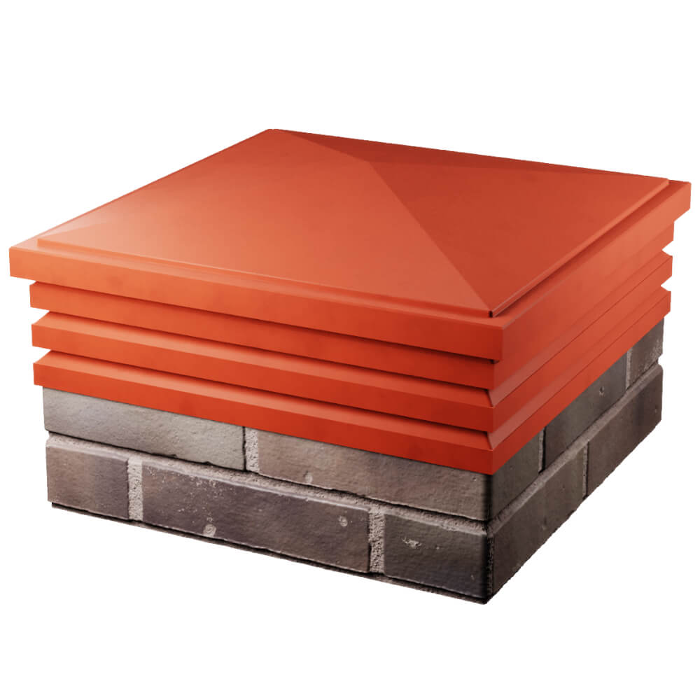 Колпак Zking Бона ХайТек Красный на столб 2х2 кирпича (513х513мм) в Новочеркасске фото