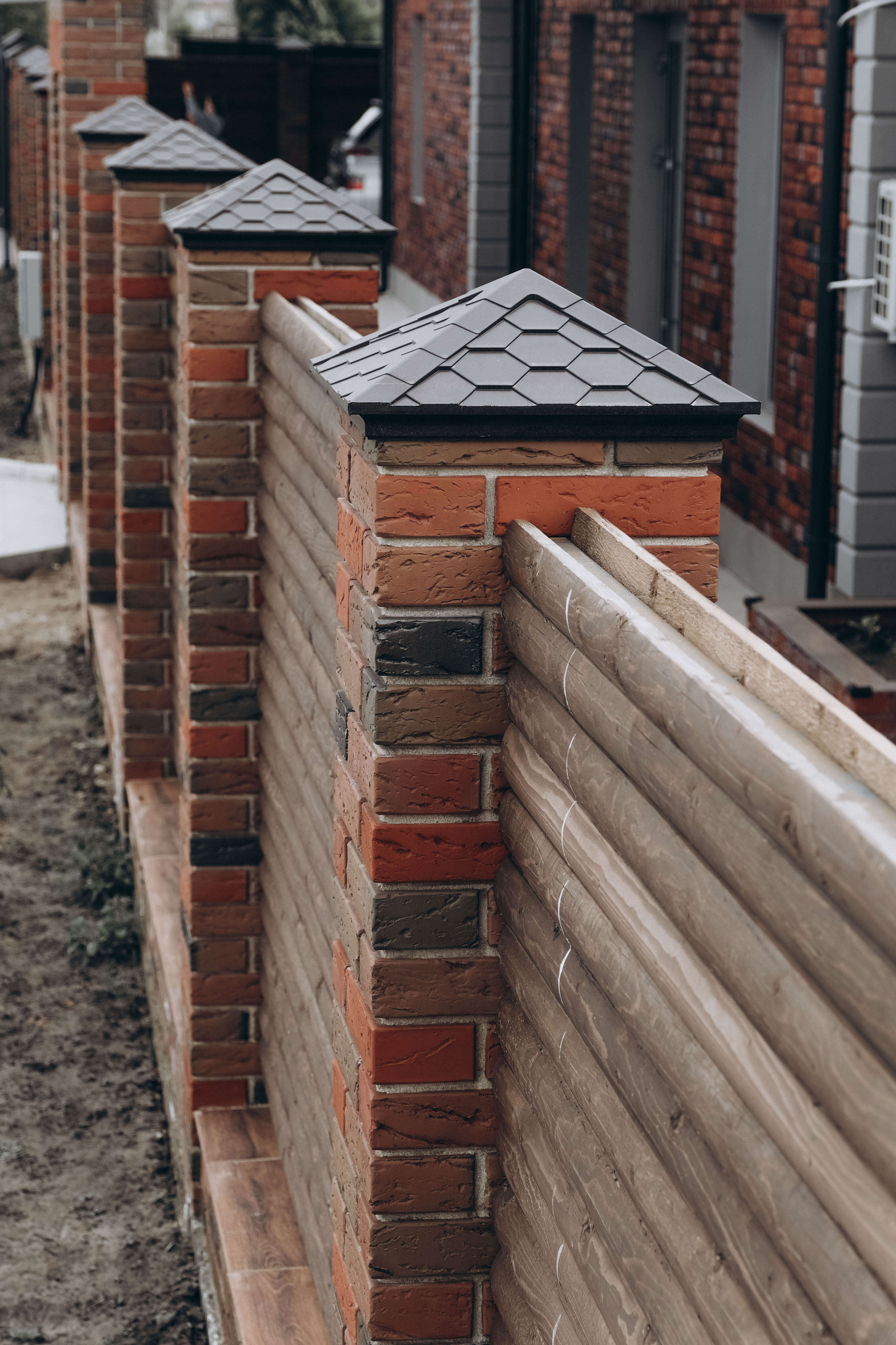 Колпак Zking Эверест Коричневый на столб 1.5х1.5 кирпича (390х390мм) в Новочеркасске фото