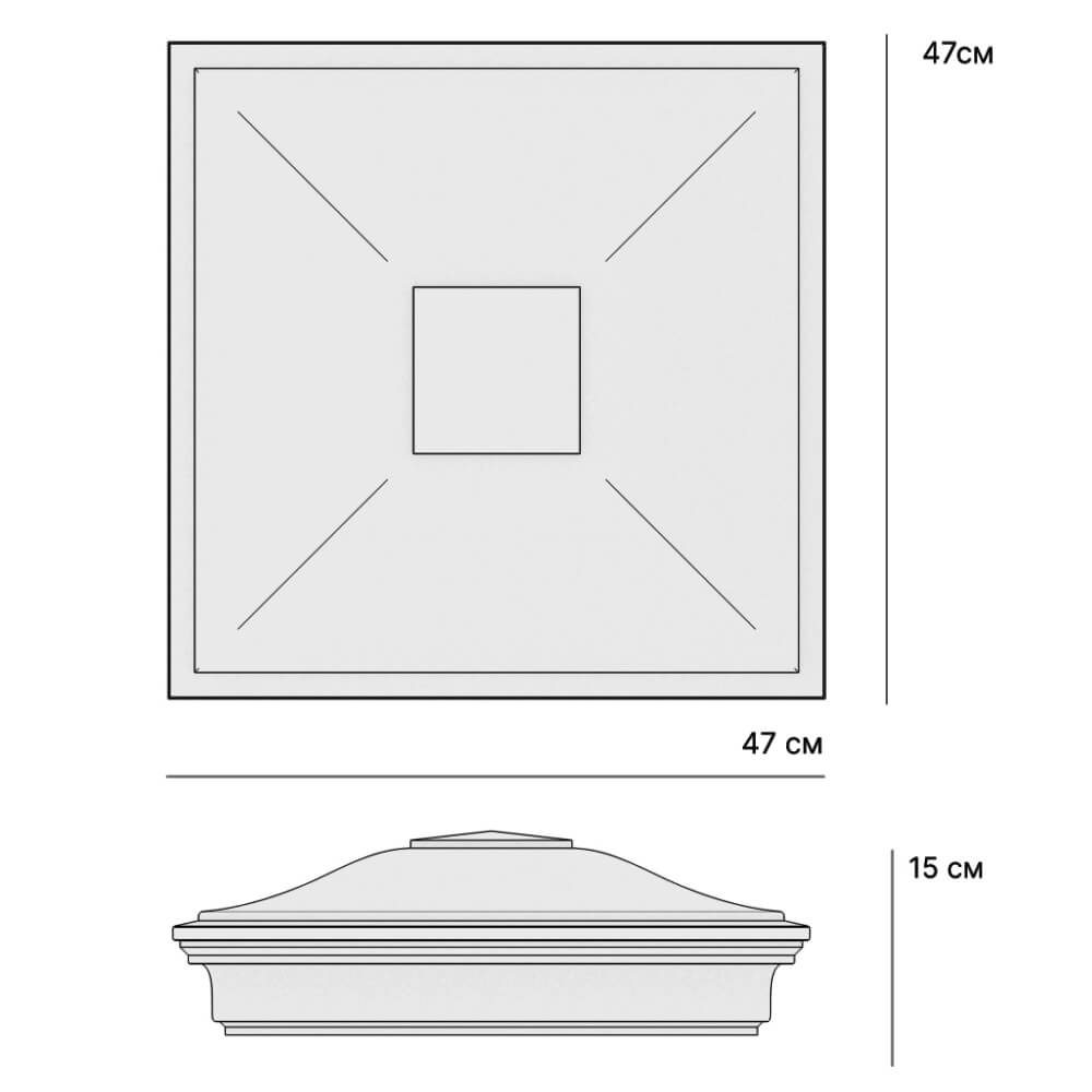 Колпак Zking Монблан Коричневый на столб 1.5х1.5 кирпича (385х385мм) в Новочеркасске фото