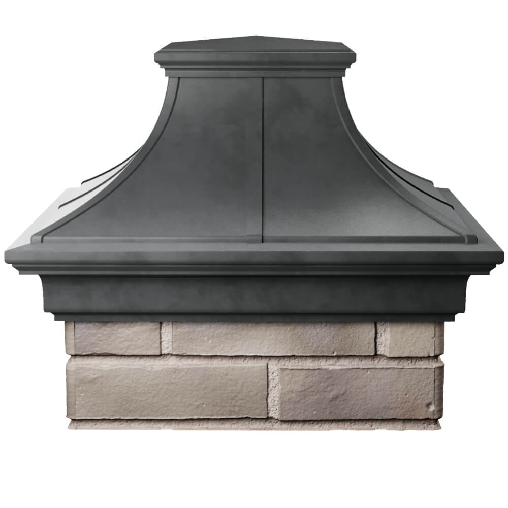 Колпак Zking Монблан Премиум Серый на столб 1.5х1.5 кирпича (385х385мм) Новочеркасск фото