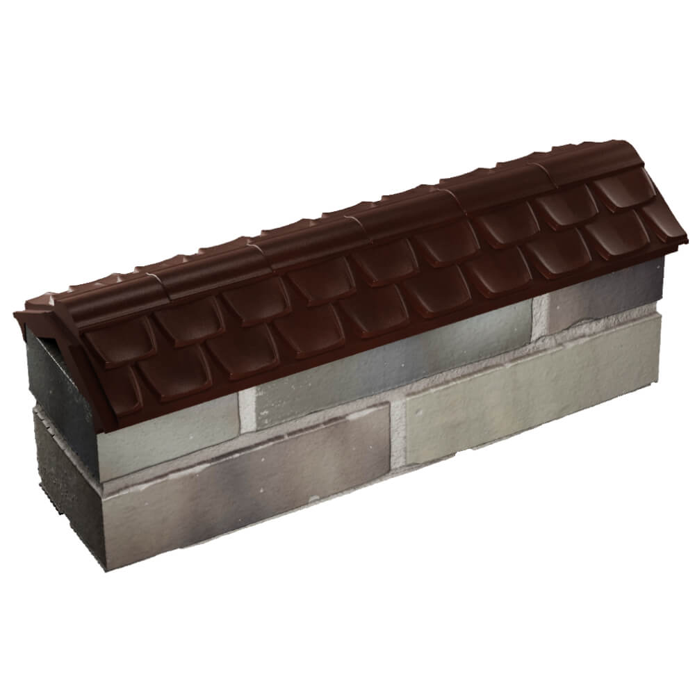 Парапет Zking Эльбрус Коричневый с посадкой на 0.5 кирпича (130мм) в Новочеркасске фото