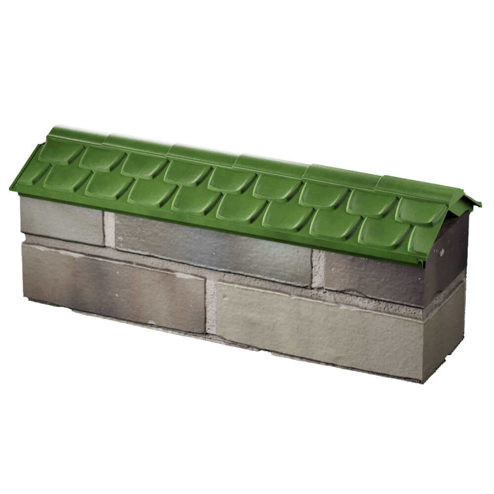 Парапет Zking Эльбрус Зеленый с посадкой на 0.5 кирпича (130мм) в Новочеркасске фото