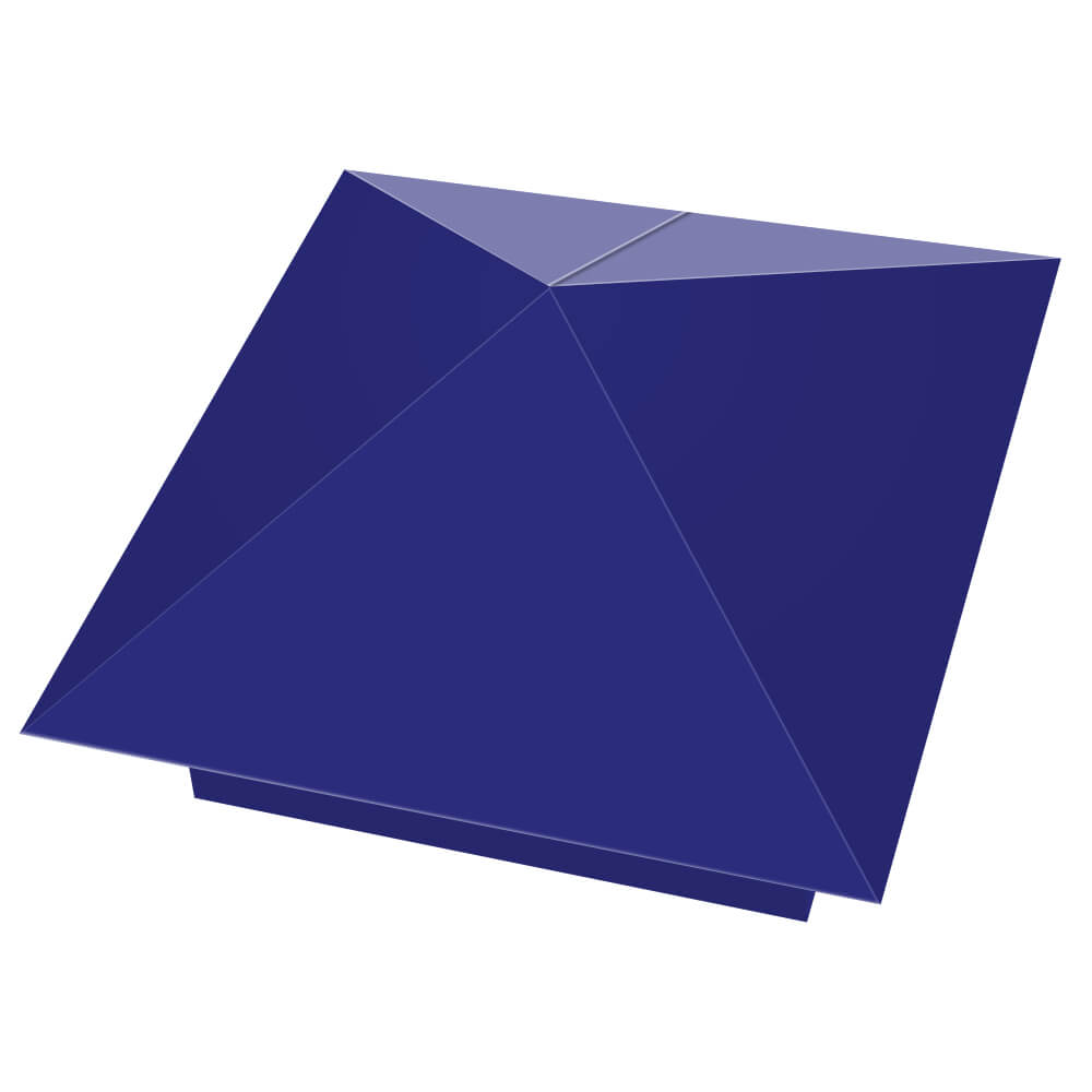 Колпак металлический 400х400мм RAL5002 Синий Ультрамарин заборный Новочеркасск фото