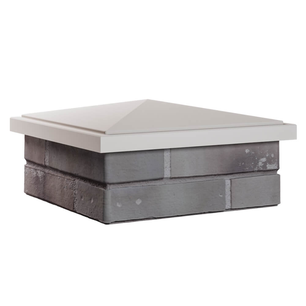 Колпак Zking БонаМоно Бежевый на столб 1.5х1.5 кирпича (385х385, 400х400мм) в Новочеркасске фото