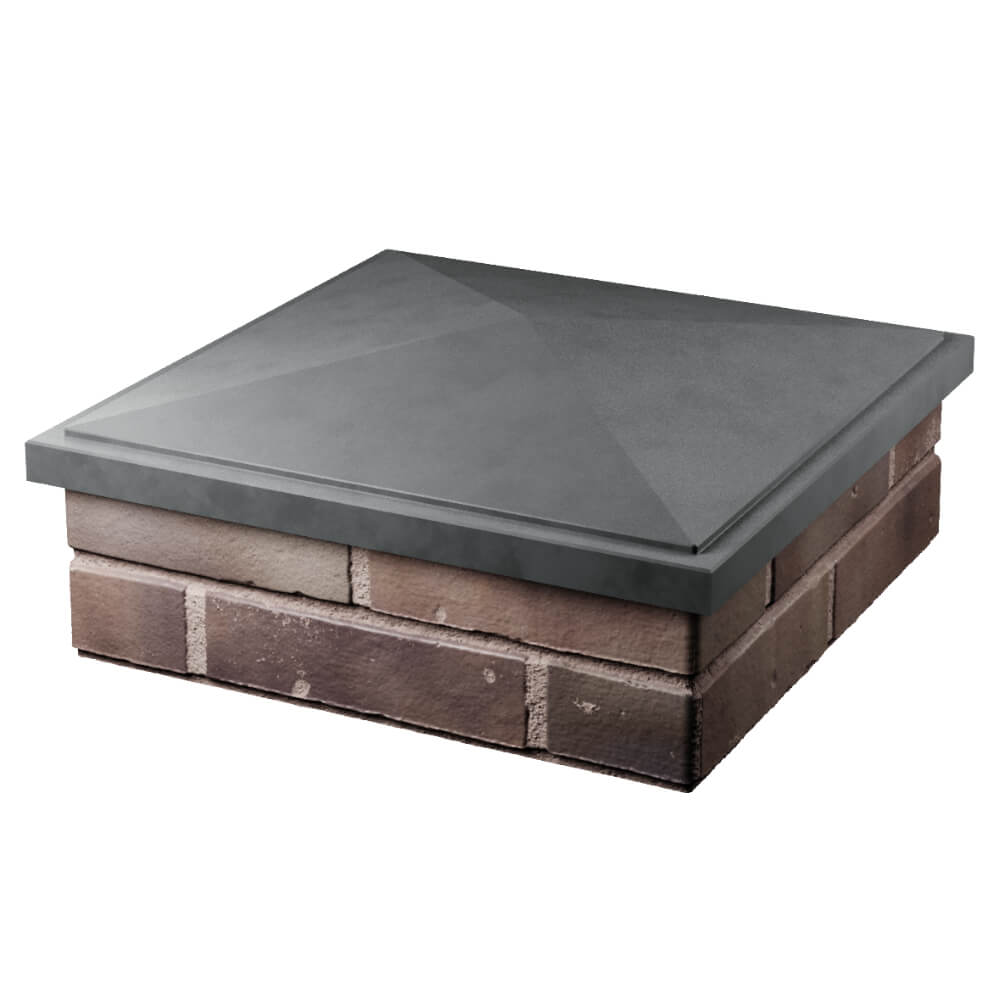 Колпак Zking БонаМоно Серый на столб 2х2 кирпича (515х515, 530х530мм) в Новочеркасске фото