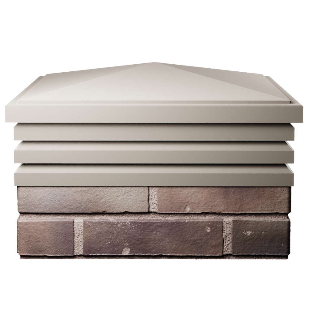 Колпак Zking Бона ХайТек Бежевый на столб 2х2 кирпича (513х513мм) Новочеркасск фото