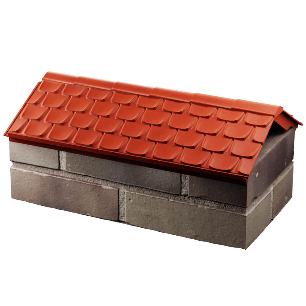 Парапет Zking Эльбрус Красный с посадкой на 1 кирпич (255мм) в Новочеркасске фото