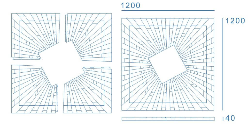 Приствольная решетка для дерева ZKING ATMOSPHERE 1.2х1.2м Черная в Новочеркасске фото
