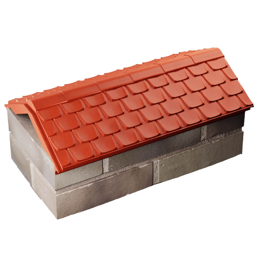 Парапет Zking Эльбрус Красный с посадкой на 1 кирпич (255мм) в Новочеркасске фото