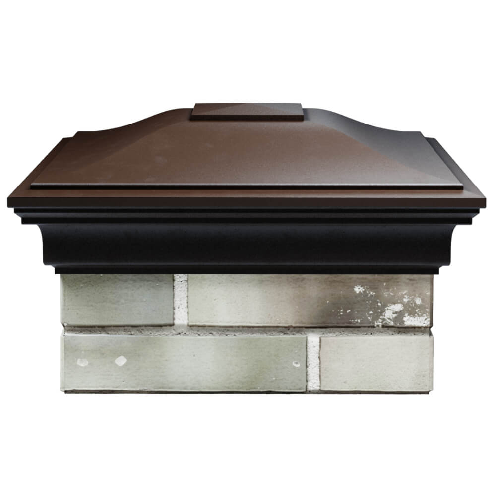 Колпак Zking Монблан Коричневый на столб 1.5х1.5 кирпича (385х385мм) Новочеркасск фото