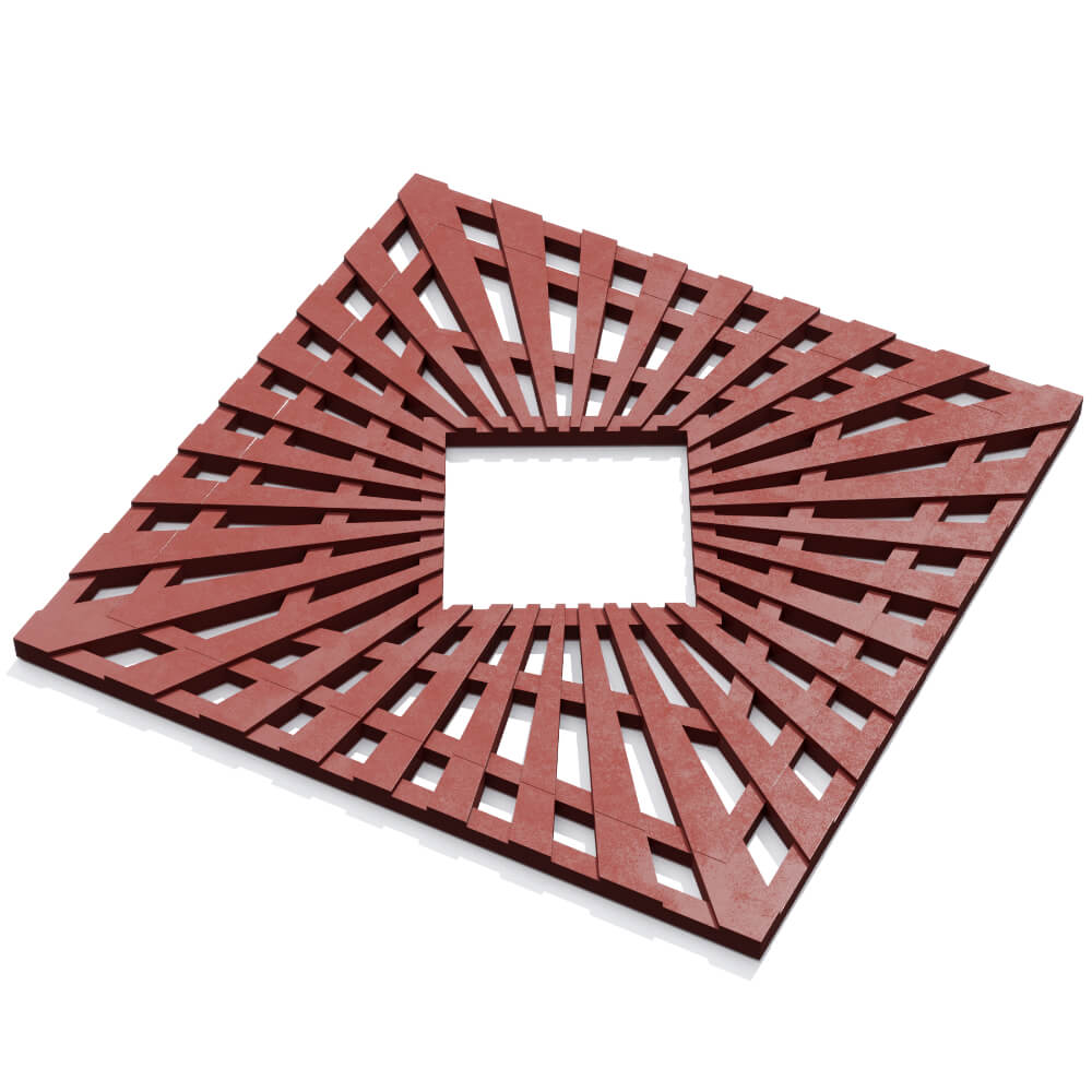 Приствольная решетка для дерева ZKING ATMOSPHERE 1.2х1.2м Красная в Новочеркасске фото