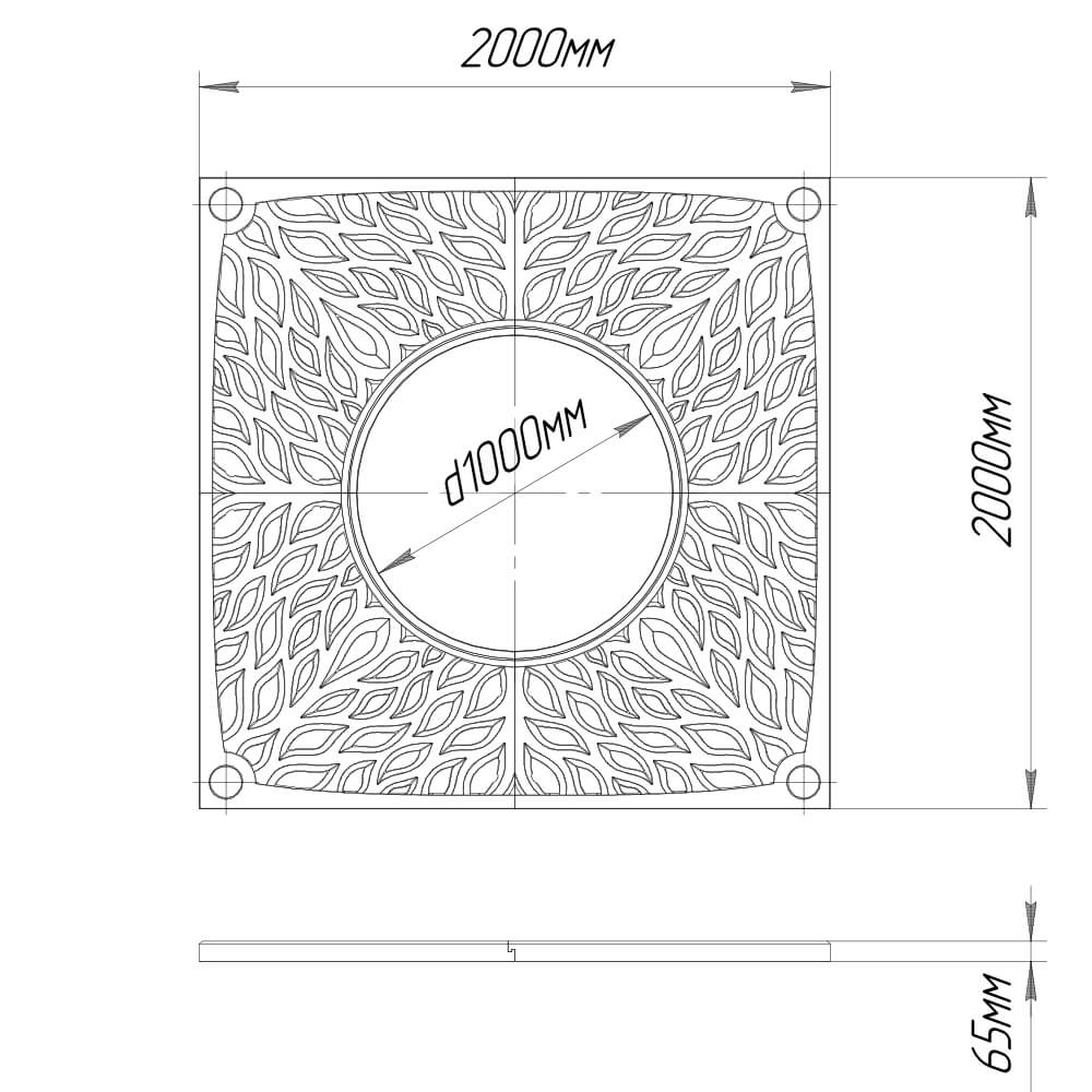 Приствольная решетка для дерева ZKING CRUST 2х2м Черная в Новочеркасске фото