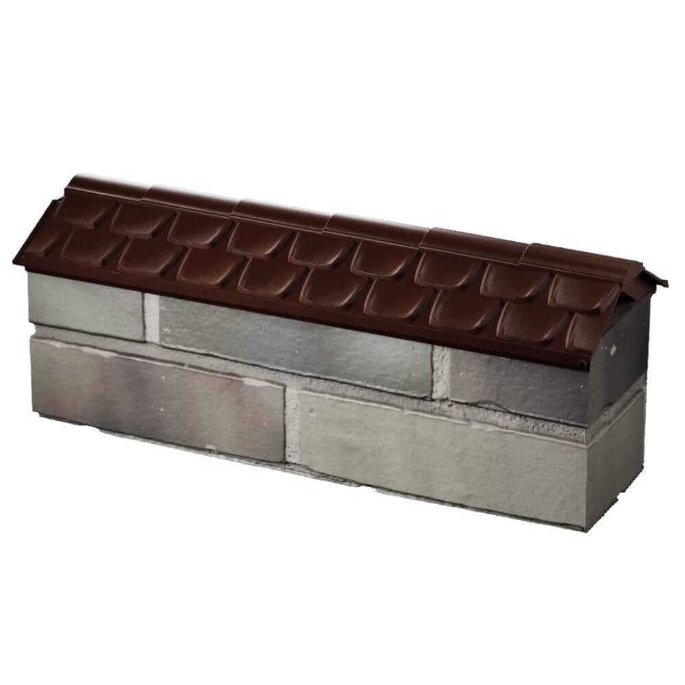 Парапет Zking Эльбрус Коричневый с посадкой на 0.5 кирпича (130мм) в Новочеркасске фото