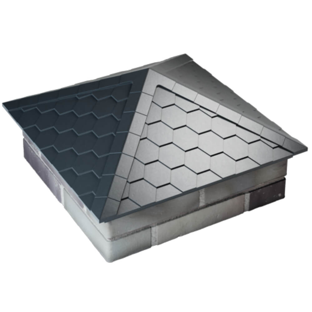 Колпак Zking Эверест Серый на столб 2х2 кирпича (535х535мм) Новочеркасск фото