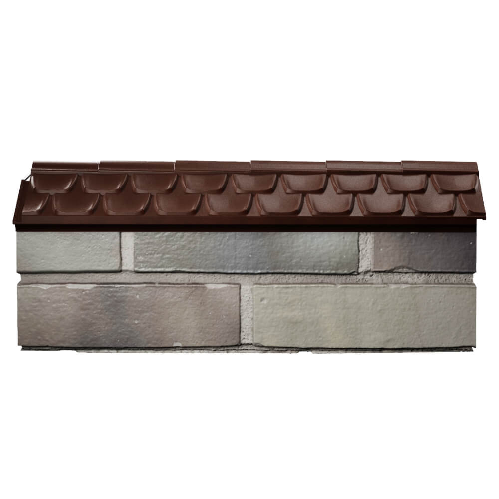 Парапет Zking Эльбрус Коричневый с посадкой на 0.5 кирпича (130мм) в Новочеркасске фото