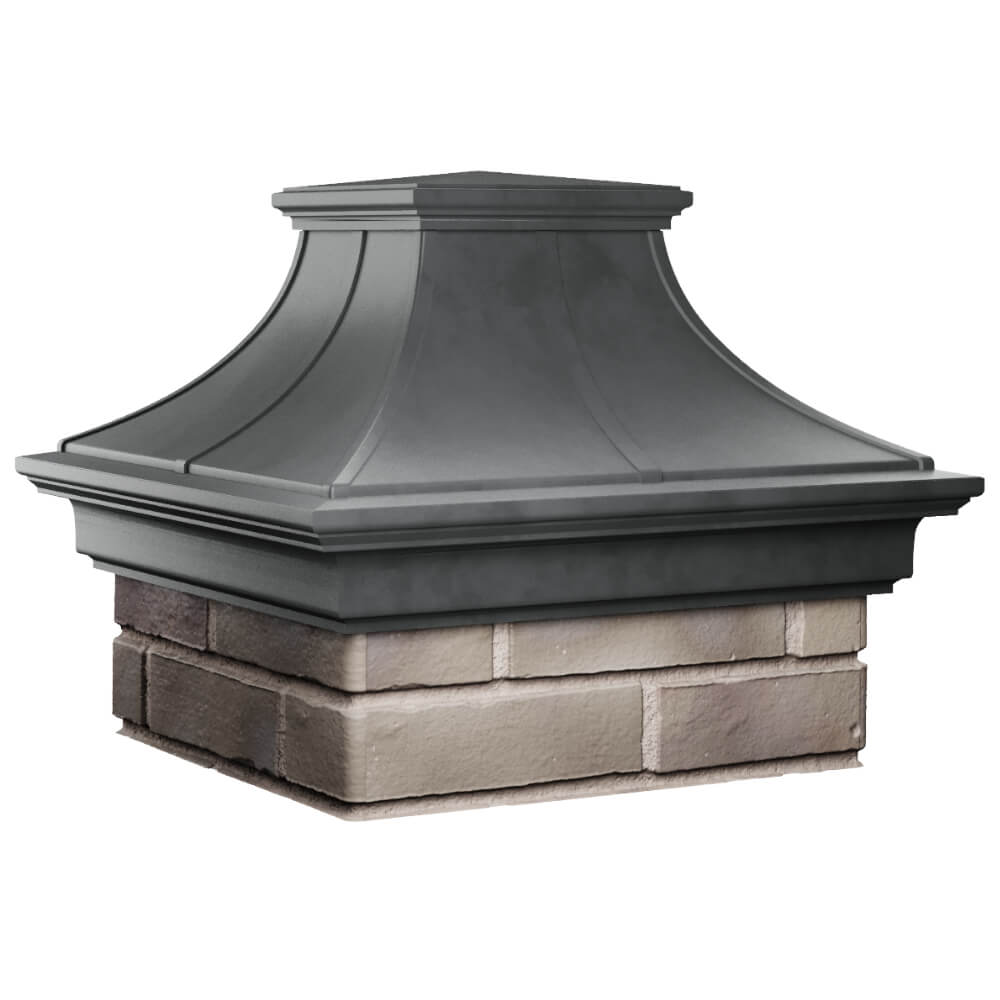 Колпак Zking Монблан Премиум Серый на столб 1.5х1.5 кирпича (385х385мм) в Новочеркасске фото