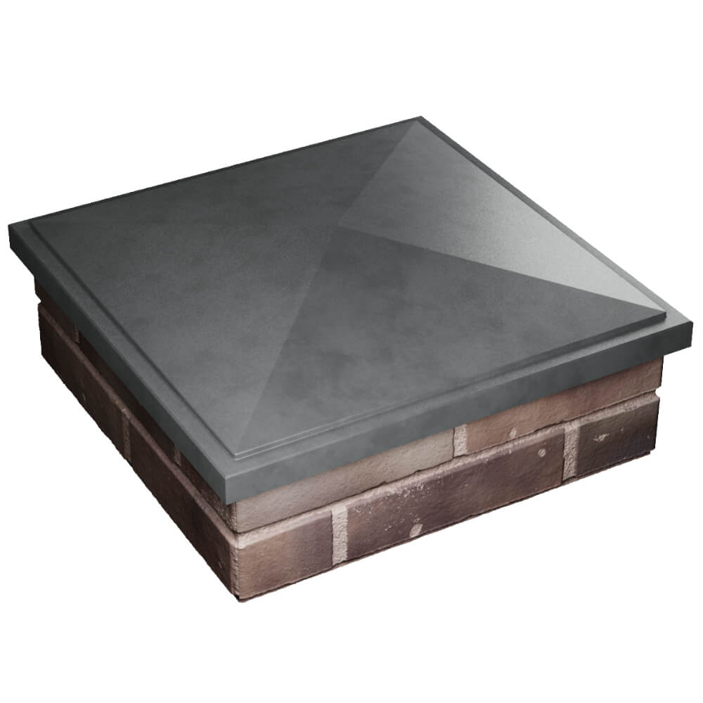 Колпак Zking БонаМоно Серый на столб 2х2 кирпича (515х515, 530х530мм) в Новочеркасске фото