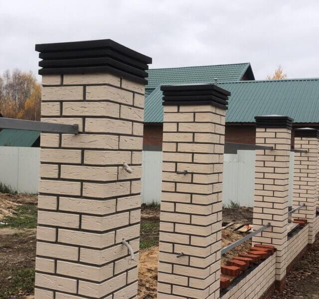 Колпак Zking Бона ХайТек Коричневый на столб 1.5х1.5 кирпича (385х385мм) в Новочеркасске фото