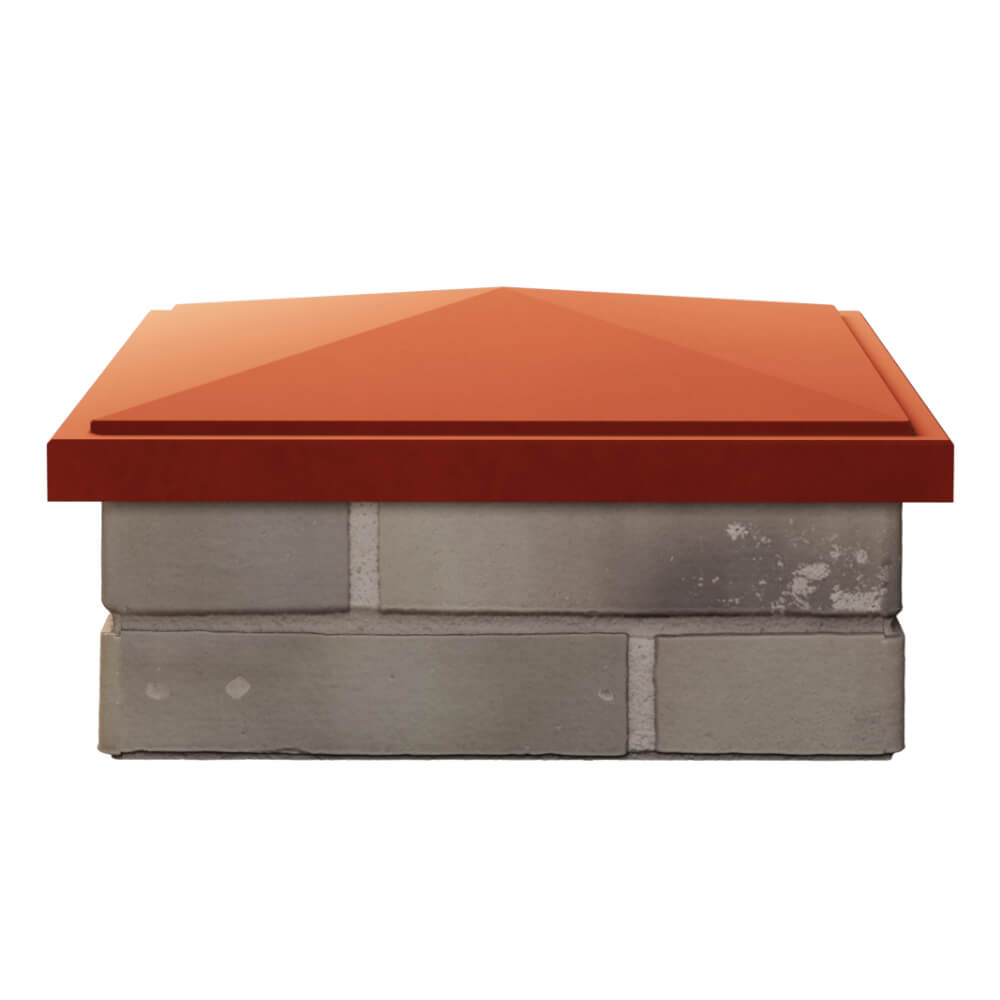 Колпак Zking БонаМоно Красный на столб 1.5х1.5 кирпича (385х385, 400х400мм) Новочеркасск фото