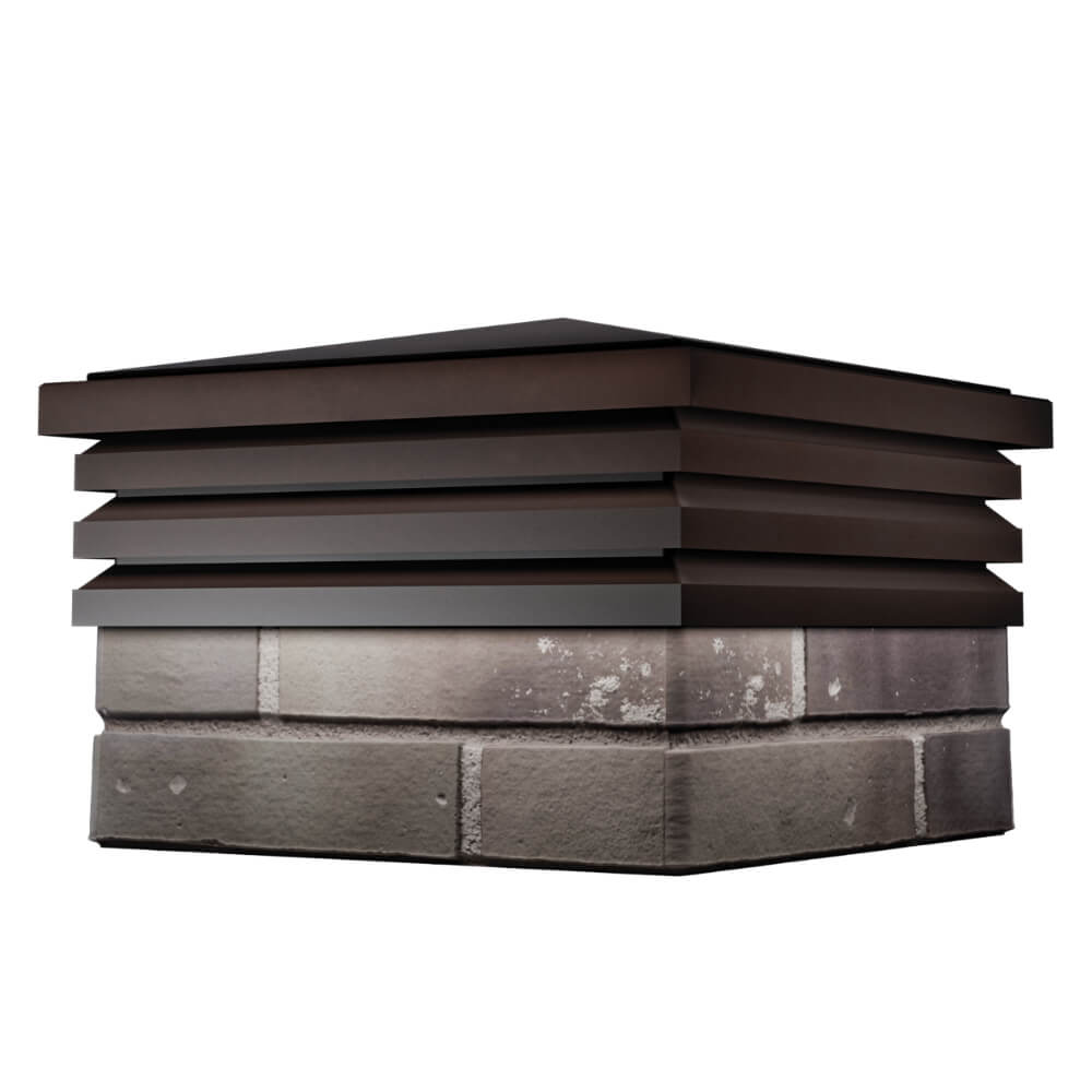 Колпак Zking Бона ХайТек Коричневый на столб 1.5х1.5 кирпича (385х385мм) в Новочеркасске фото