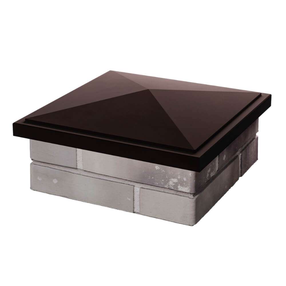 Колпак Zking БонаМоно Коричневый на столб 1.5х1.5 кирпича (385х385, 400х400мм) в Новочеркасске фото