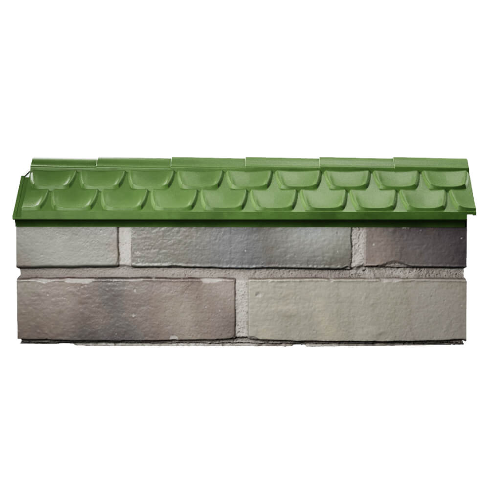 Парапет Zking Эльбрус Зеленый с посадкой на 0.5 кирпича (130мм) в Новочеркасске фото