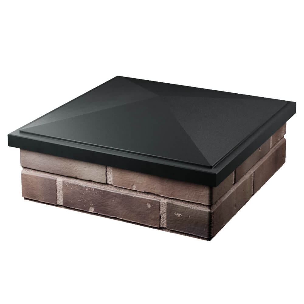 Колпак Zking БонаМоно Черный на столб 2х2 кирпича (515х515, 530х530мм) в Новочеркасске фото