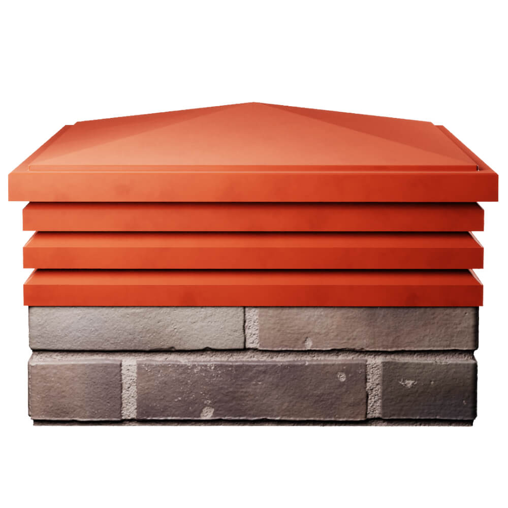 Колпак Zking Бона ХайТек Красный на столб 2х2 кирпича (513х513мм) Новочеркасск фото