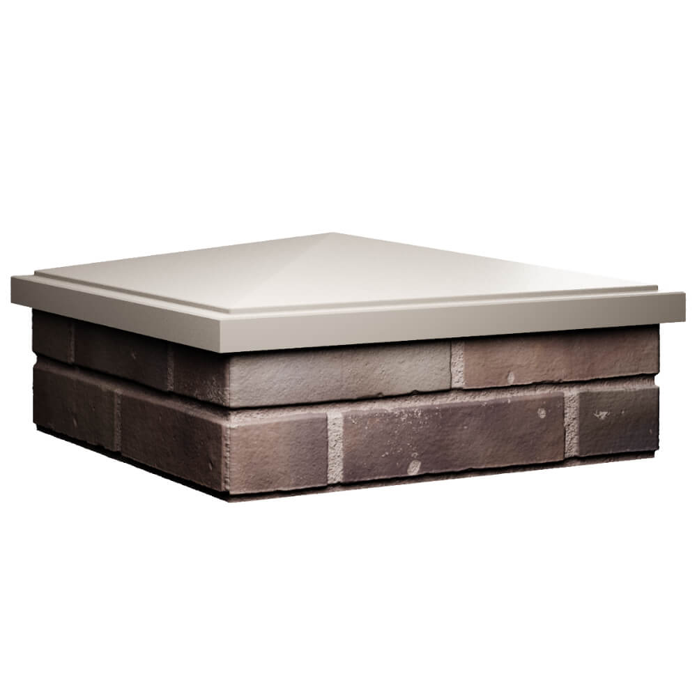 Колпак Zking БонаМоно Бежевый на столб 2х2 кирпича (515х515, 530х530мм) в Новочеркасске фото