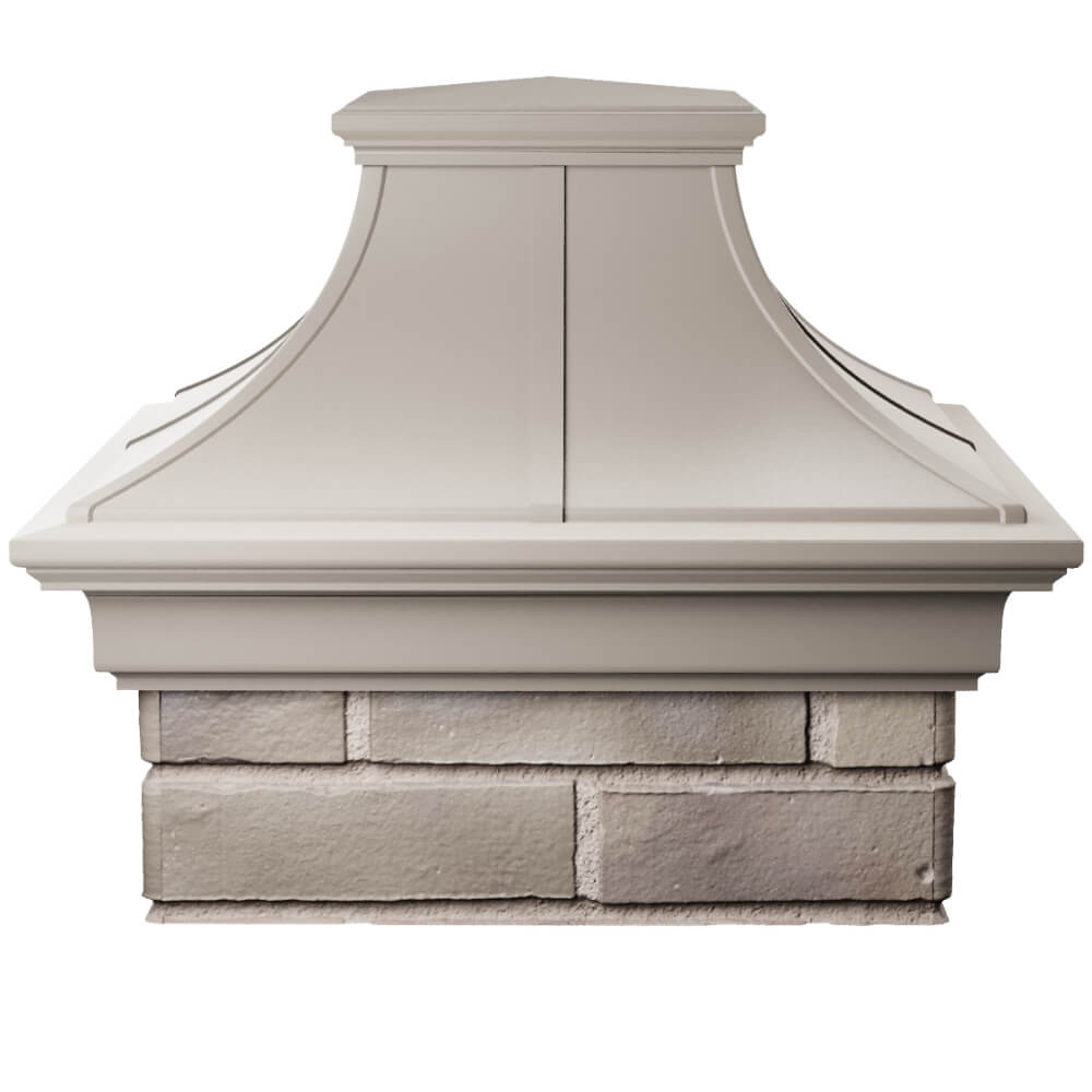 Колпак Zking Монблан Премиум Бежевый на столб 1.5х1.5 кирпича (385х385мм) Новочеркасск фото