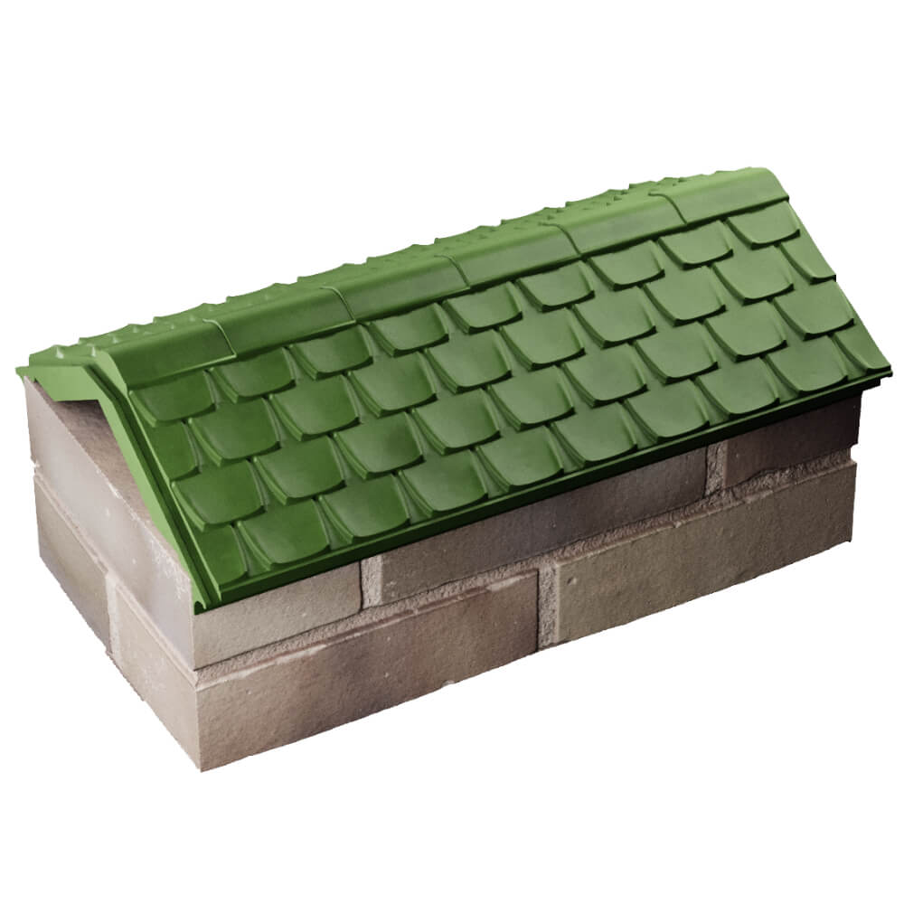 Парапет Zking Эльбрус Зеленый с посадкой на 1 кирпич (255мм) в Новочеркасске фото
