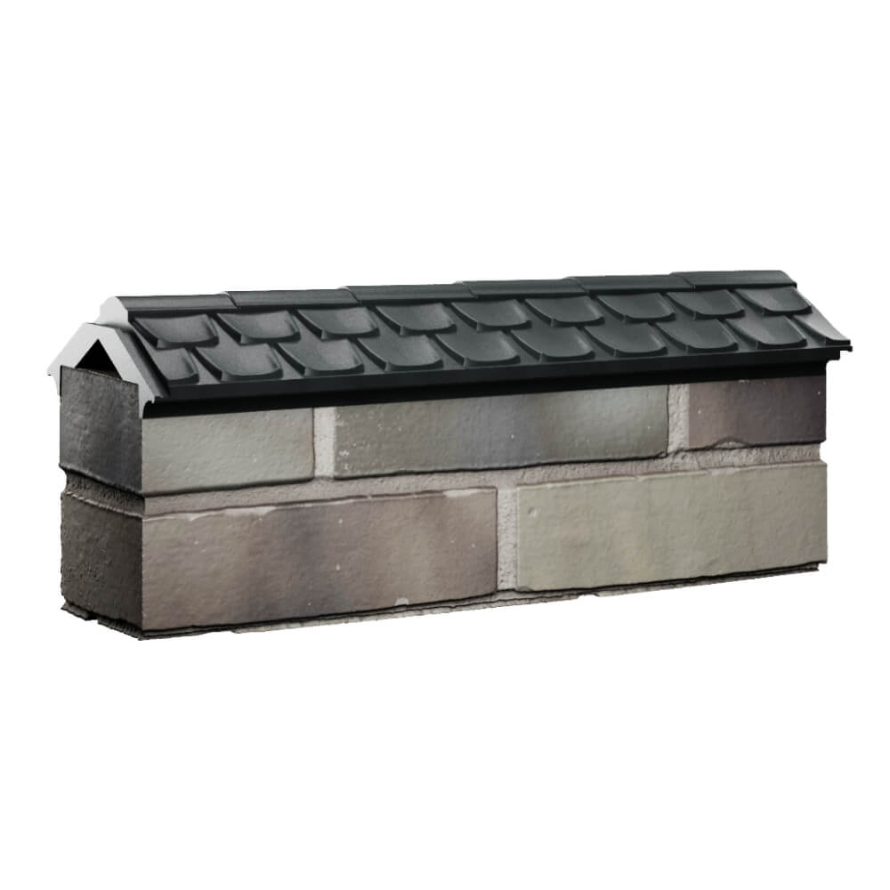 Парапет Zking Эльбрус Черный с посадкой на 0.5 кирпича (130мм) Новочеркасск фото