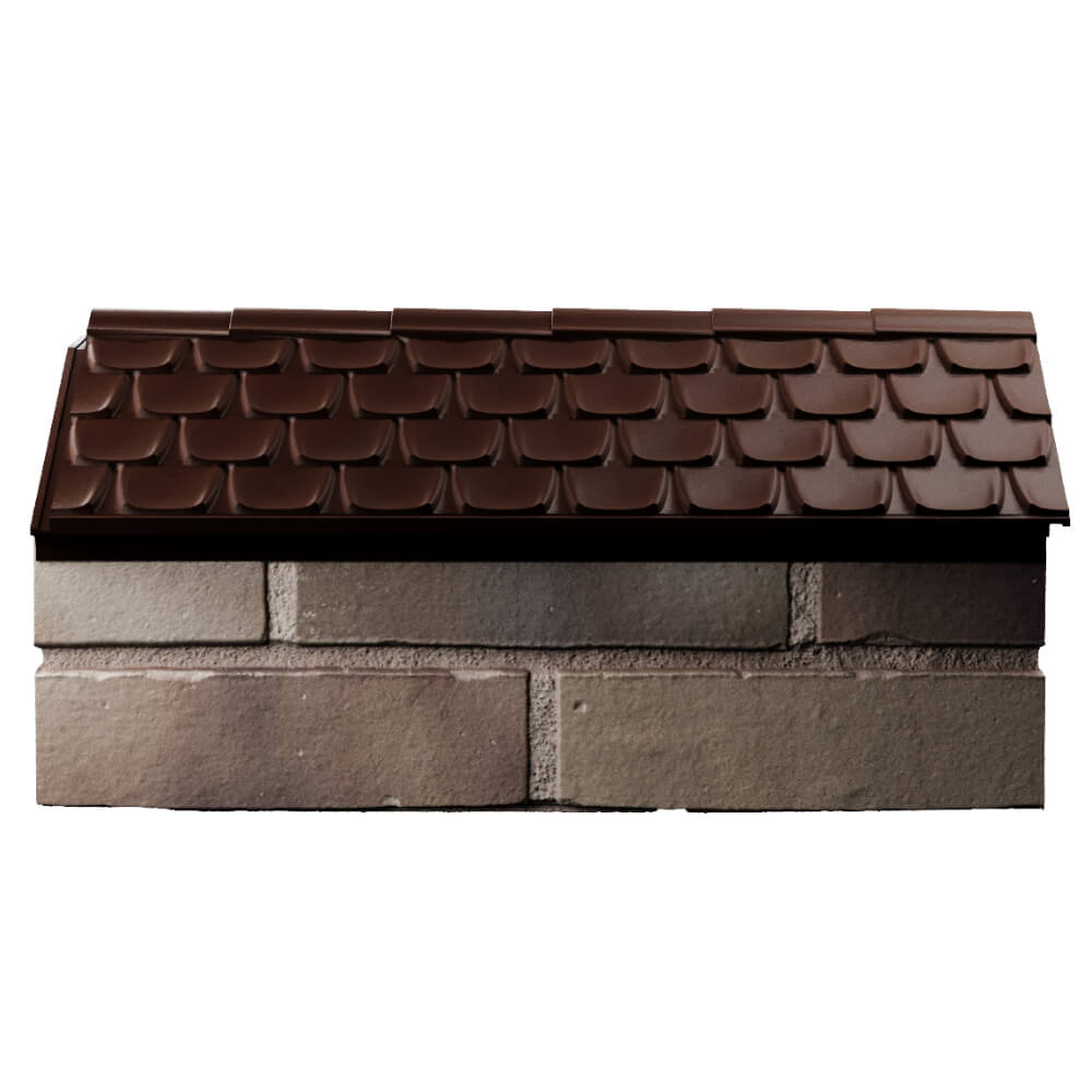 Парапет Zking Эльбрус Коричневый с посадкой на 1 кирпич (255мм) в Новочеркасске фото