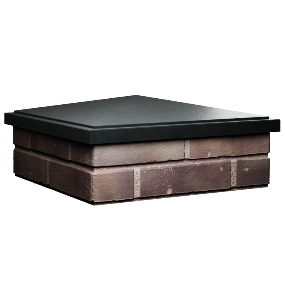 Колпак Zking БонаМоно Черный на столб 2х2 кирпича (515х515, 530х530мм) в Новочеркасске фото