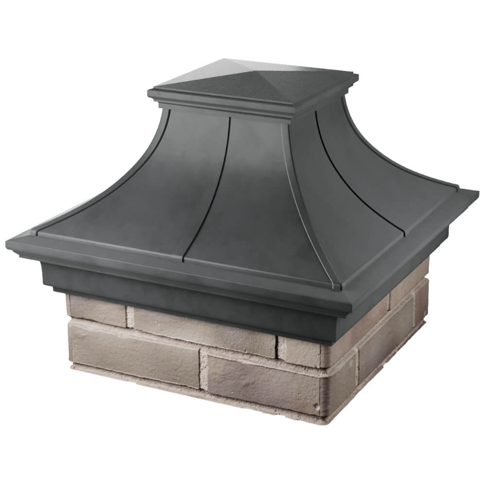 Колпак Zking Монблан Премиум Серый на столб 1.5х1.5 кирпича (385х385мм) в Новочеркасске фото