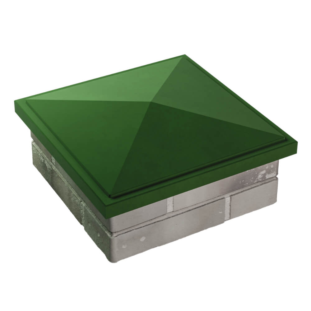 Колпак Zking БонаМоно Зеленый на столб 1.5х1.5 кирпича (385х385, 400х400мм) в Новочеркасске фото