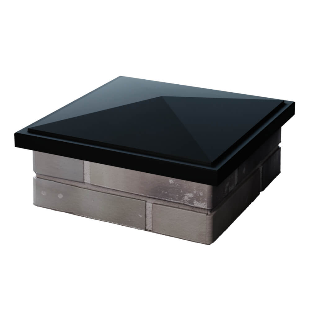 Колпак Zking БонаМоно Черный на столб 1.5х1.5 кирпича (385х385, 400х400мм) в Новочеркасске фото