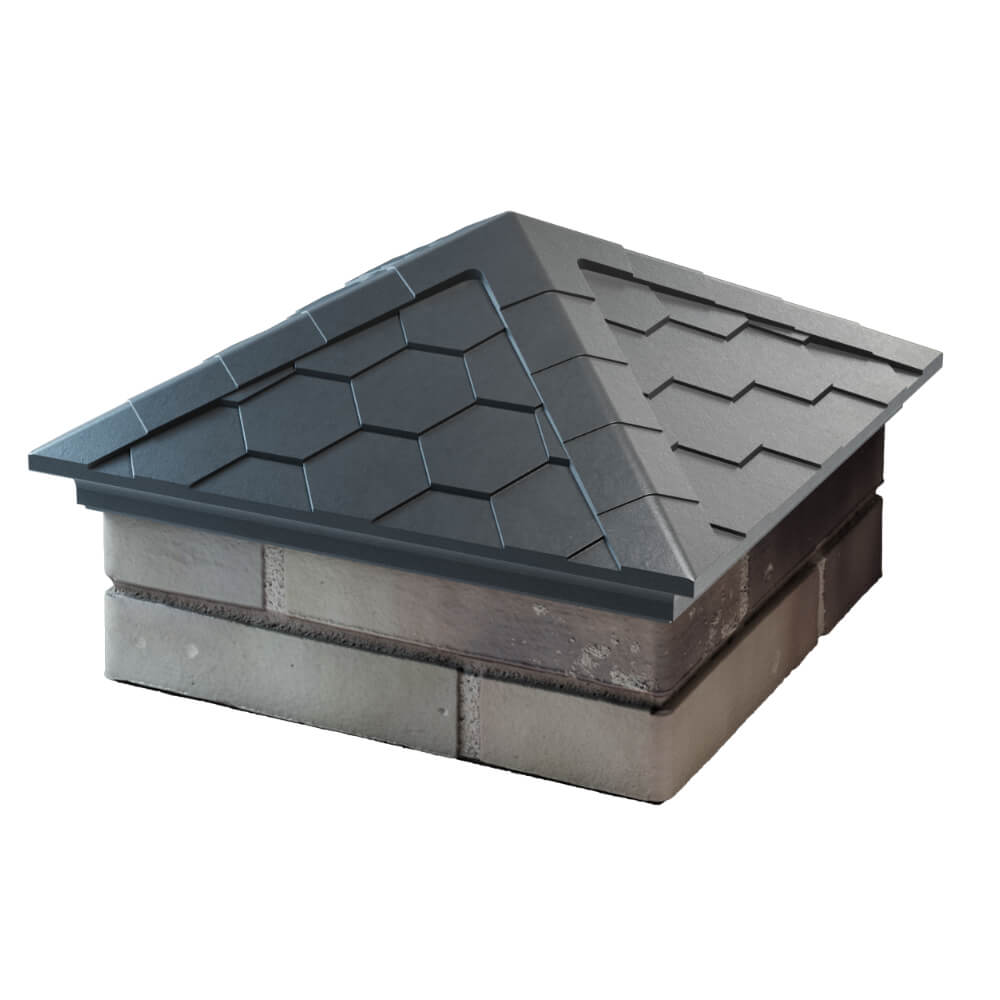 Колпак Zking Эверест Серый на столб 1.5х1.5 кирпича (390х390мм) в Новочеркасске фото