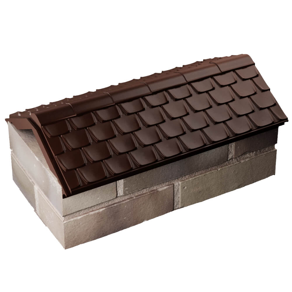 Парапет Zking Эльбрус Коричневый с посадкой на 1 кирпич (255мм) в Новочеркасске фото