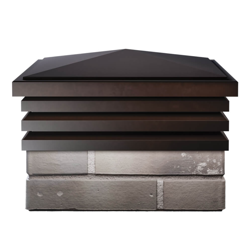 Колпак Zking Бона ХайТек Коричневый на столб 1.5х1.5 кирпича (385х385мм) Новочеркасск фото