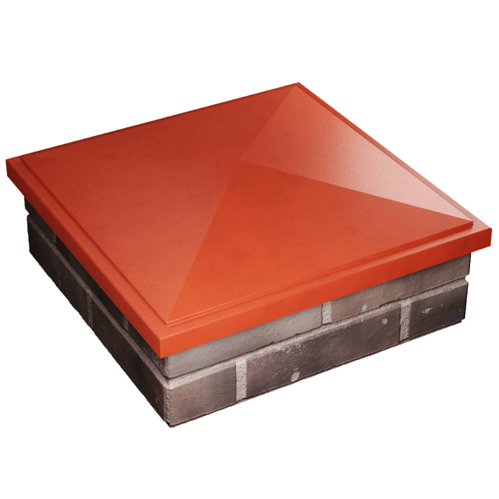 Колпак Zking БонаМоно Красный на столб 2х2 кирпича (515х515, 530х530мм) в Новочеркасске фото