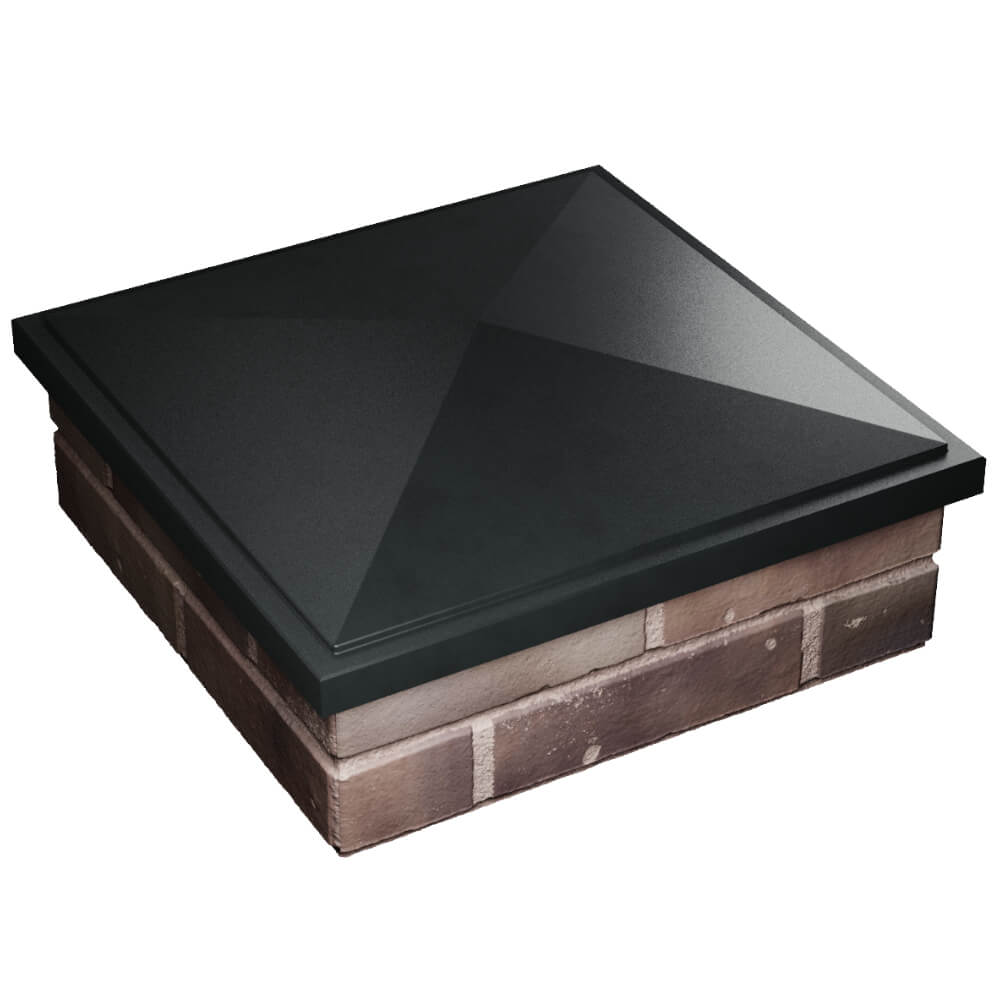 Колпак Zking БонаМоно Черный на столб 2х2 кирпича (515х515, 530х530мм) в Новочеркасске фото