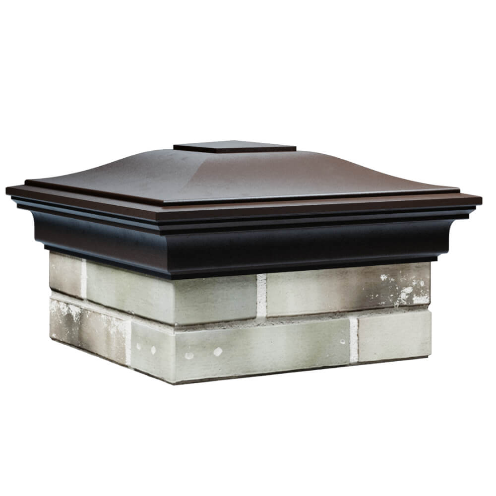 Колпак Zking Монблан Коричневый на столб 1.5х1.5 кирпича (385х385мм) в Новочеркасске фото