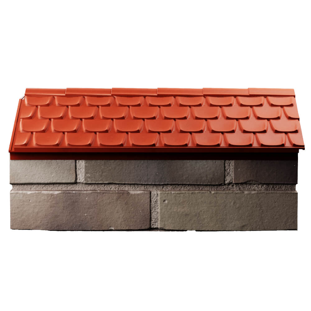 Парапет Zking Эльбрус Красный с посадкой на 1 кирпич (255мм) в Новочеркасске фото