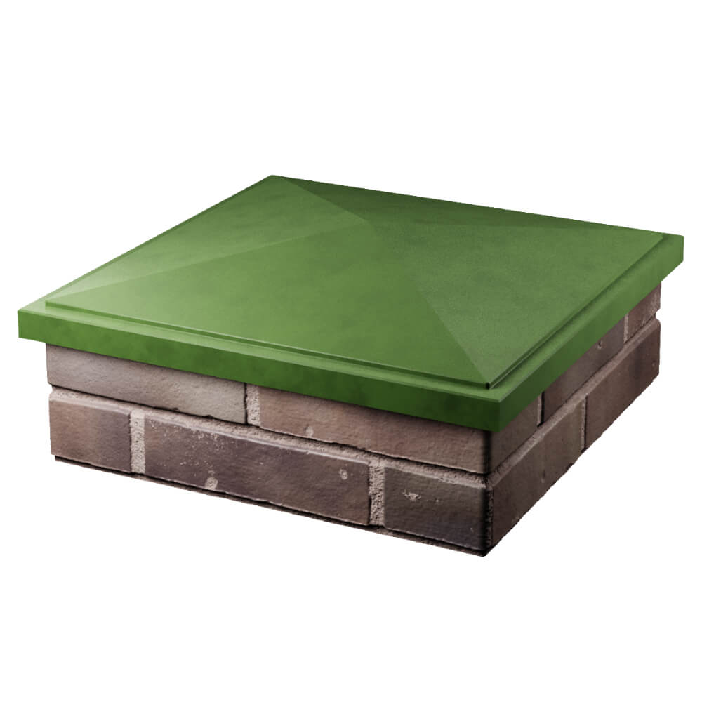 Колпак Zking БонаМоно Зеленый на столб 2х2 кирпича (515х515, 530х530мм) в Новочеркасске фото